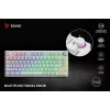 SAVIO PHENIX WHITE bezvadu mehāniskā tastatūra, Gateron Red Pro, ABS