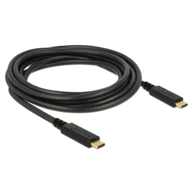 USB kabelis DeLOCK 83325 USB 2.0 3m USB C melns