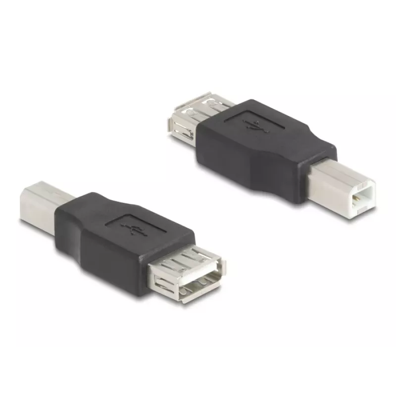 Savienotāju adapteris DeLOCK 67199 USB Type-B uz Type-A melns