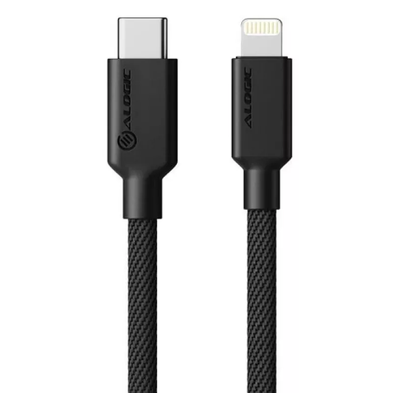 Alogic USB kabelis 2.0 USB-C vīr. – Lightning vīr. 1 m melns