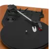 Analogais siksnas piedziņas vinila plašu atskaņotājs Adler AD 1914 ar USB pieslēgvietu, keramisko disku, līdzstrāvas motoru, 33 1/3 apgr./min, Bluetooth 5.4, RCA izejām, iebūvētiem skaļruņiem