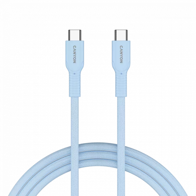 CANYON kabelis OnWire 60CL C-C 60W COLOR Pīts 1m Gaiši zils