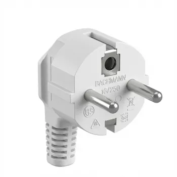 Elektrības kontaktdakša Tips F Bachmann 910.200 Balta