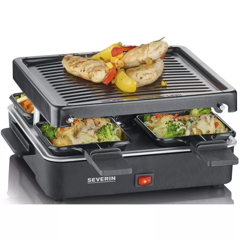 Severin Mini Raclette Grill 4 mazas nepiedegošas pannas 600 W