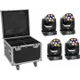 EUROLITE LED komplekts 4x TMH-H90 ar riteņu koferi - pārnēsājams apgaismes komplekts