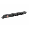 Lanberg PDU-05E-0200-IEC-BK strāvas sadales bloks (PDU) 5 maiņstrāvas rozetes 1U Melns
