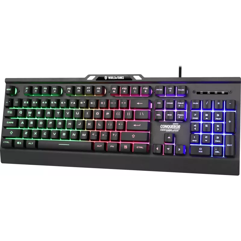 Mehāniskā spēļu tastatūra YENKEE CONQUEROR WT200 ar dinamisku apgaismojumu, ierobežotā World of Tanks versija