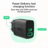 Lādētājs zaļa Cell PowerSource Duo30 – 1× USB-A, 1× USB-C, 3A
