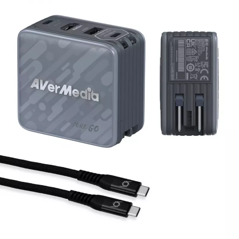AVerMedia GC313 Universāls Melns AC Ātrā uzlāde Iekštelpām