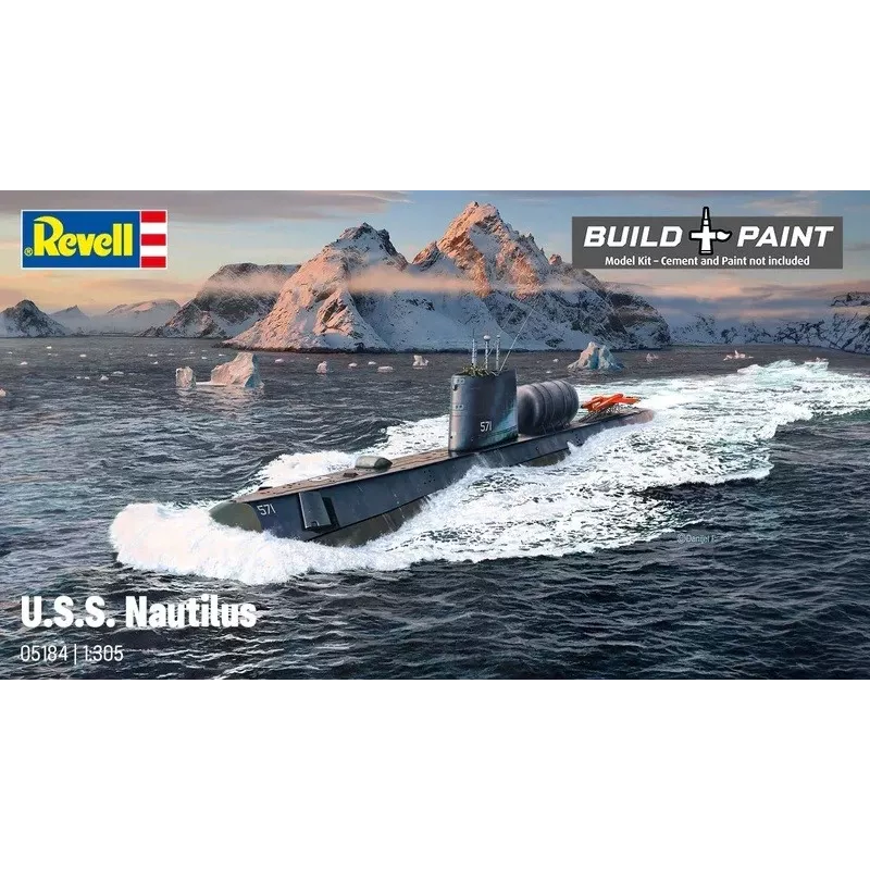 Plastmasas kuģa modelis REVELL U.S.S. Nautilus mērogā 1:305, komplekts 05184