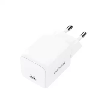 UGREEN Charger Nexode N Series X513 30W GaN USB-C single-port fast charger, 100–240V, balta