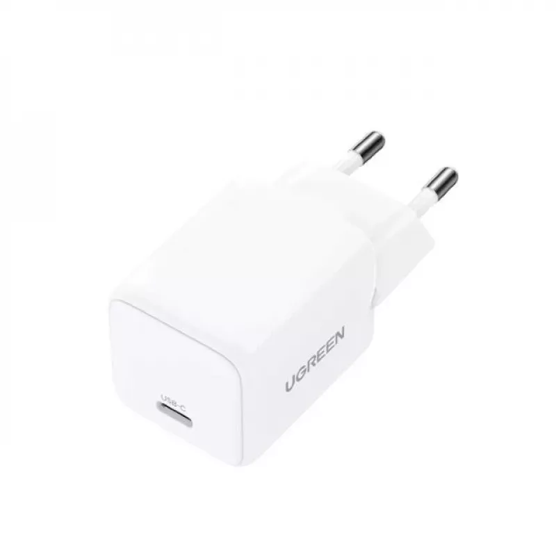 UGREEN Charger Nexode N Series X513 30W GaN USB-C single-port fast charger, 100–240V, balta