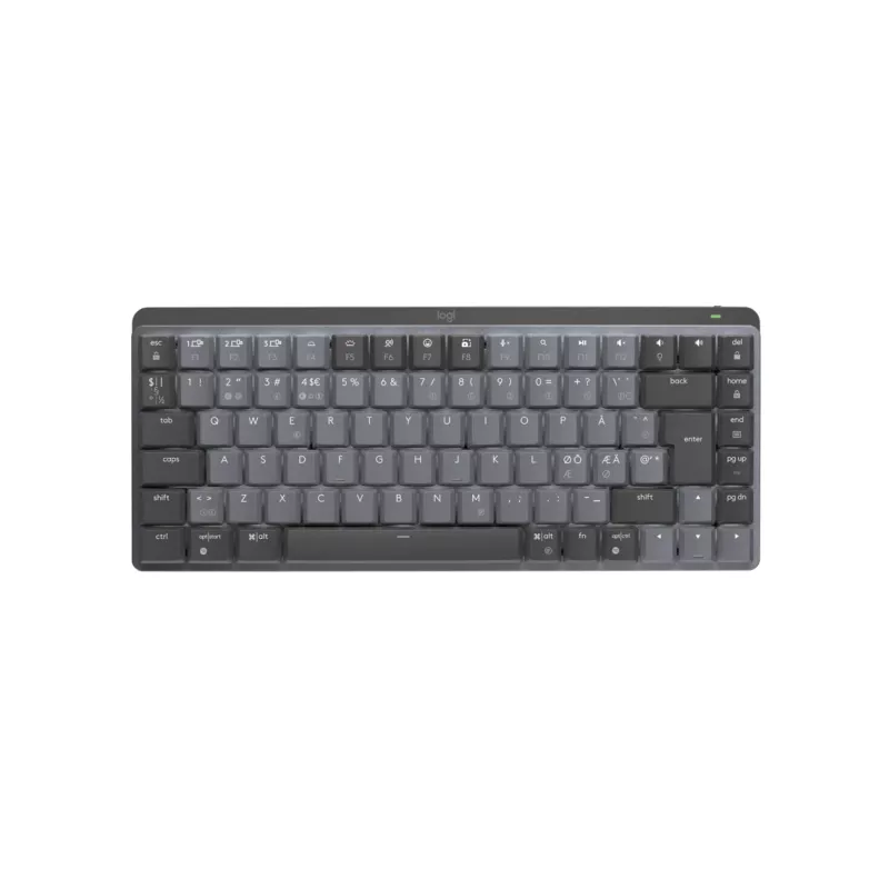Logitech Master Series MX Mechanical Mini - tastatūra - apgaismota - bezvadu - Bluetooth LE - QWERTY - ziemeļvalstu (dāņu/somu/norvēģu/zviedru)