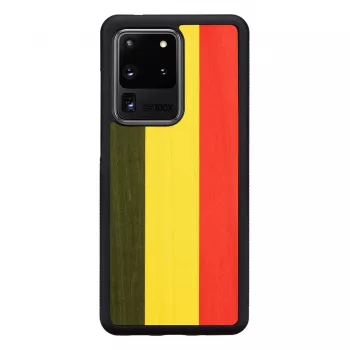 Telefona vāciņš Man and Wood Samsung Galaxy S20 Ultra — reggae Melns