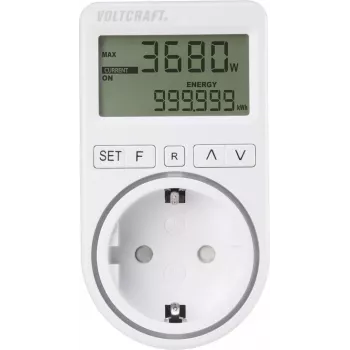 VOLTCRAFT SEM4500 enerģijas izmaksu mērīšanas instruments ar izmaksu prognozi, trauksmes funkciju, regulējamu elektrības tarifu (VC-8235895)