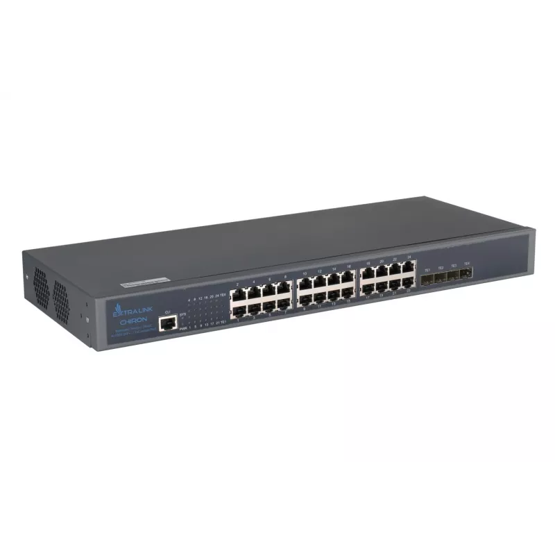 Vadāms slēdzis Extralink Chiron 24x RJ45 1000Mb/s 4x SFP+ L3