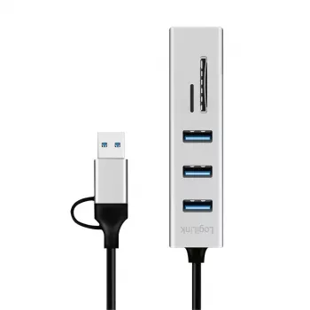 USB3.0 centrmezgls USB-A, SD/microSD slots, 2in1