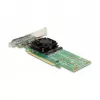 DeLOCK PCI Express x16 karte ar 4 iekšējiem NVMe M.2 Key M slotiem - zema profila formas faktors