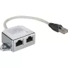 Wentronic Goobay kabelis-Splitter (Network Doubler), CAT Y-Adapter - Wiring 2 x CAT 5 Ethernet, Shielded (68908)