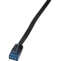 Logilink SlimLine - komutācijas kabelis - RJ-45 (V) - RJ-45 (V) - 1 m - UTP - CAT 6 - melns (CF2033U)