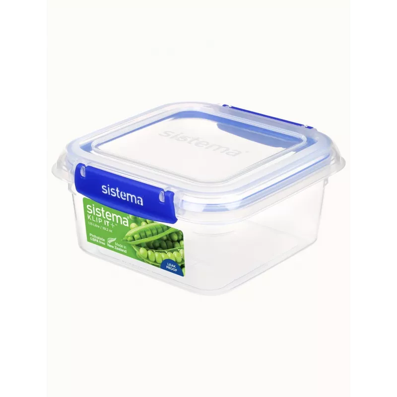 Sistema Plastics Sistema 881650, trauks, kvadrātveida, 1,15 l, caurspīdīgs, plastmasa, Jaunzēlande