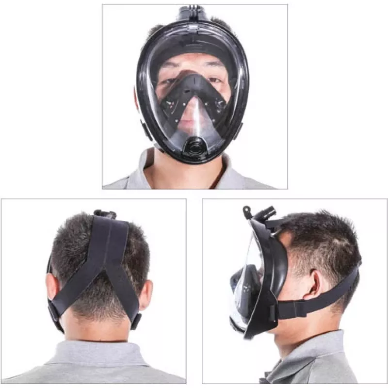 Niršanas maska Free Breath M2068G L/XL — pilnas sejas niršanas maska, izmērs L/XL, melna