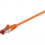 Wentronic Goobay CAT 6 komutācijas kabelis, S/FTP (PiMF), oranžs, 10 m — LSZH bezhalogēna, varš (93469)