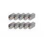 Digitus CAT 5e RJ45 modulārais savienotājs, 10 gab., zeltīti kontakti, sudraba krāsā