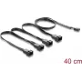 Iekšējais strāvas kabelis DELOCK 84540 — 4-pin PWM uz 4×4-pin PWM sadalītājs, 0,4 m