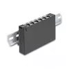 Plākstera panelis DELOCK Mini Desktop RJ45 6-portu Cat.6A ekranēts, metāla, melns, 80×22×125 mm
