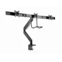 Galda monitora stiprinājums GEMBIRD MA-DA3-03, 3 sviras, gāzes atspere, VESA 75–100x100, atbalsta 3 displejus līdz 27 collām, maks. 18 kg, melns