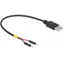 USB kabelis DeLOCK 85401 0,2 m USB A melns
