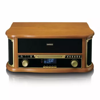 Lenco TCD-2571WD atskaņotājs 10W koka 1 klājs DAB FM Bluetooth