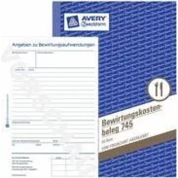 Avery 745 zili balta pārvaldības grāmata (745)