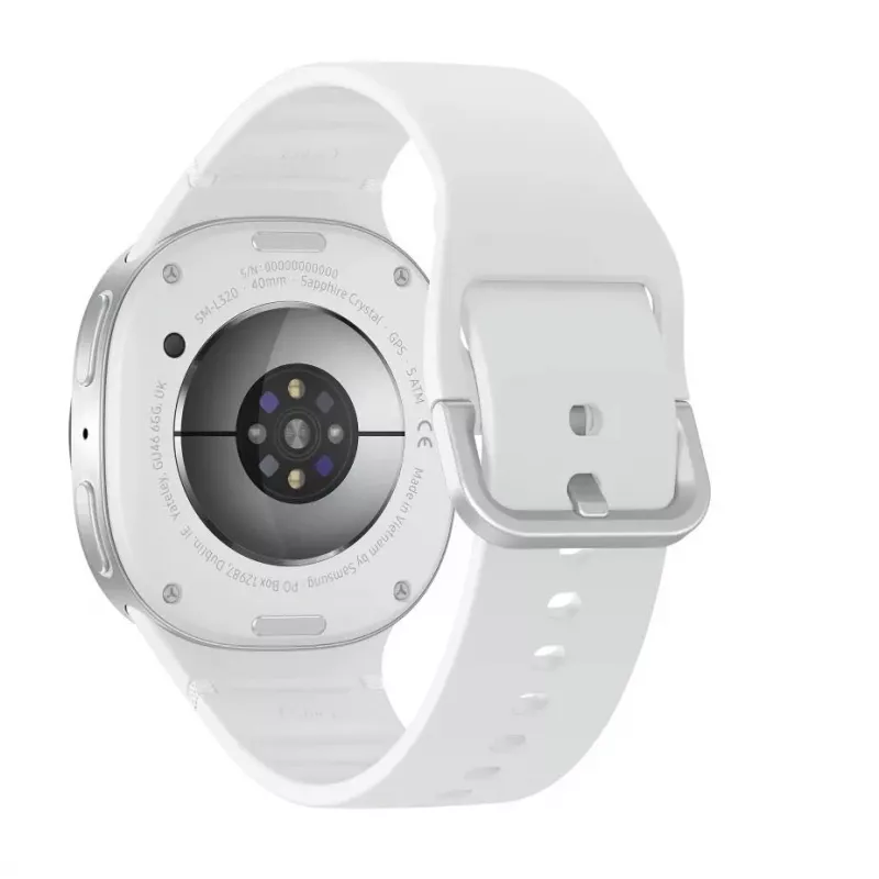 Samsung Galaxy Watch 8 3,3 cm (1,3 collas) AMOLED 40 mm Digitāls 438 x 438 pikseļi Skārienekrāns Sudrabs Wi-Fi GPS (satelīts)