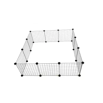 Suņu būda c&c Modular 145×75×37 cm — iekštelpu/ārā mājdzīvnieku novietne, modulāra paneļu konstrukcija, melna