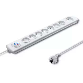 Pārsprieguma aizsargs Qoltec 50293 Balts 8 maiņstrāvas kontaktligzdas 230 V