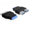 Delock Adapter USB 3.0 Pin Header Socket > 2 x USB 3.0 Socket - blakus (65324)