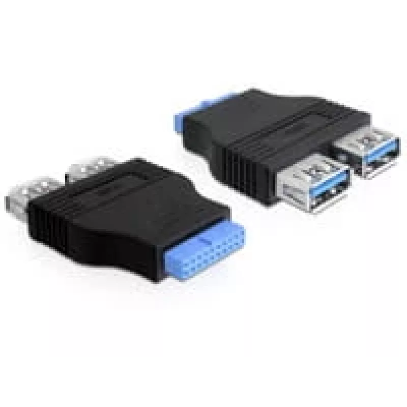 Delock Adapter USB 3.0 Pin Header Socket > 2 x USB 3.0 Socket - blakus (65324)