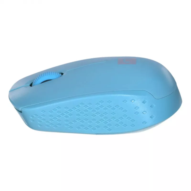 Bezvadu pele abām rokām NATEC STORK — Bluetooth + USB Type-A, 1600 DPI, 3 pogas, gaiši zila