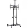 HAGOR HP Twin Stand HD - Ratiņi - plakanajiem ekrāniem / AV aprīkojumam - melni - Ekrāna izmērs: 140-213 cm (55-84) - Montāžas saskarne: līdz 800 x 500 mm (8210)