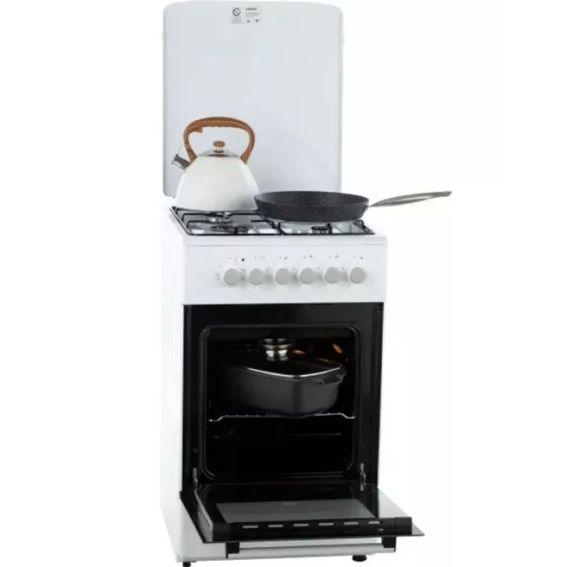 MPM MPM-56-KGE-03 gāzes/elektriskā plīts, balta