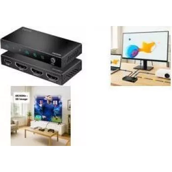 HDMI sadalītājs, 1x2 porti, 4K/60 Hz, HDCP, EDID, HDR, CEC, pazemotājs (HD0066)
