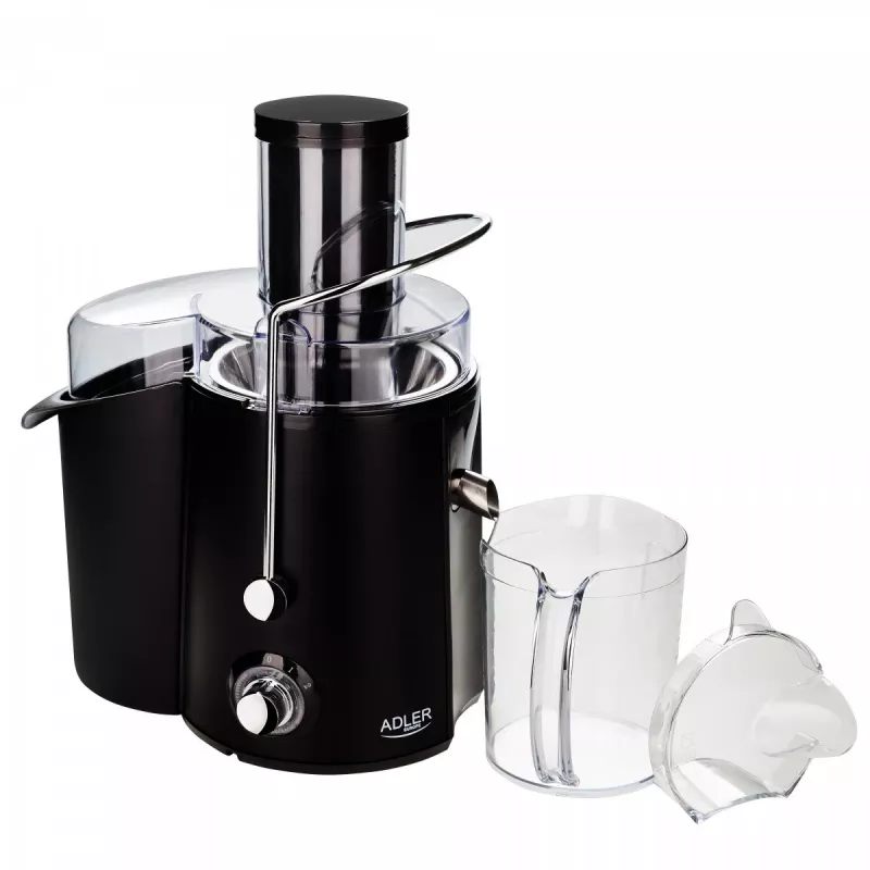 Centrifūgas sulu spiede Adler AD 4127 — 1000 W, melna, sulas trauks, 3,9 kg