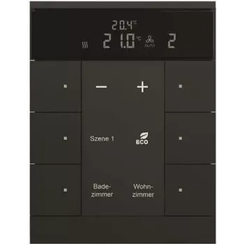Busch-Jaeger HVAC-Slave-Device 6-way, BE, melns, matēts SBS/U6.0.11-885 (2CKA006330A0034)