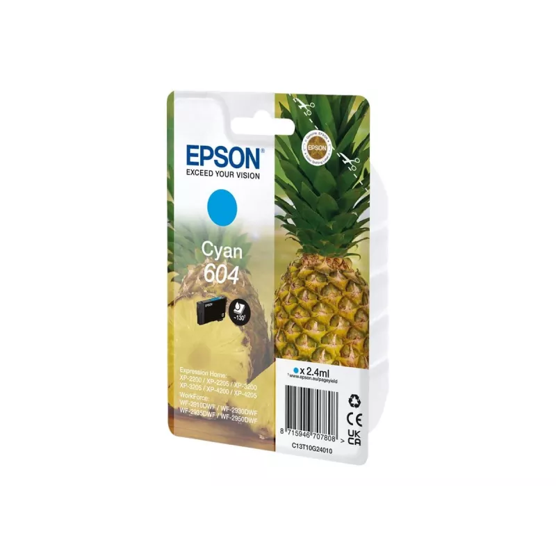 Epson 604 tintes kasetne 1 gab. Oriģināla standarta ietilpība ciāna