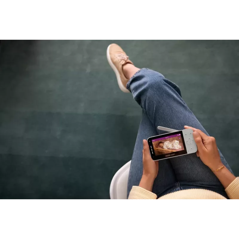 Philips AVENT SCD953/26 video mazuļa monitors 400 m Wi-Fi Pelēks, Balts