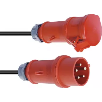 Pagarinātājs PSSO 16A CEE 5x2,5 mm² 25 m sarkans