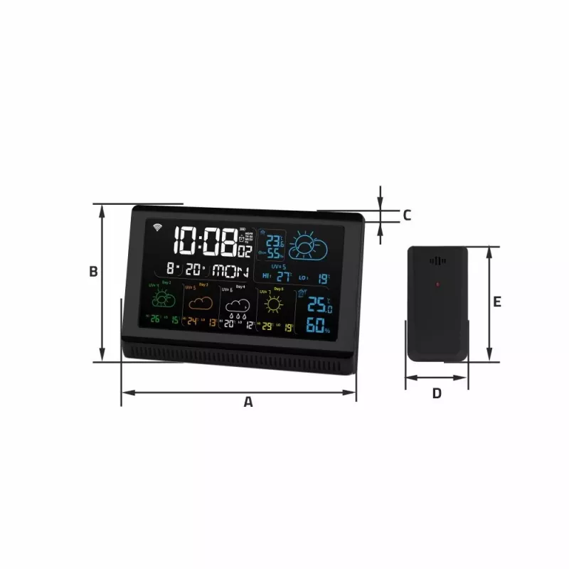 Viedais skaļrunis MANTA MTO200B Windy Melns — Bluetooth un Wi‑Fi bezvadu audio, balss asistenta atbalsts