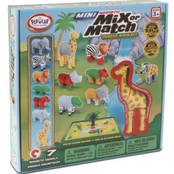 Bērnu rotaļlieta MALIK Magnetic Mini Animals Jungle modelis 62323 — magnētisku dzīvnieku figūru komplekts